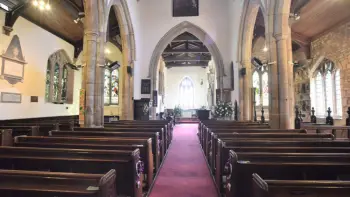 Inside an English church looking towards the altar