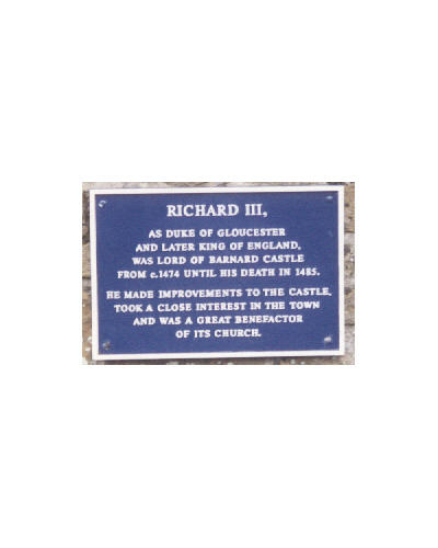 Image of Barnard Castle Plaque 425314100