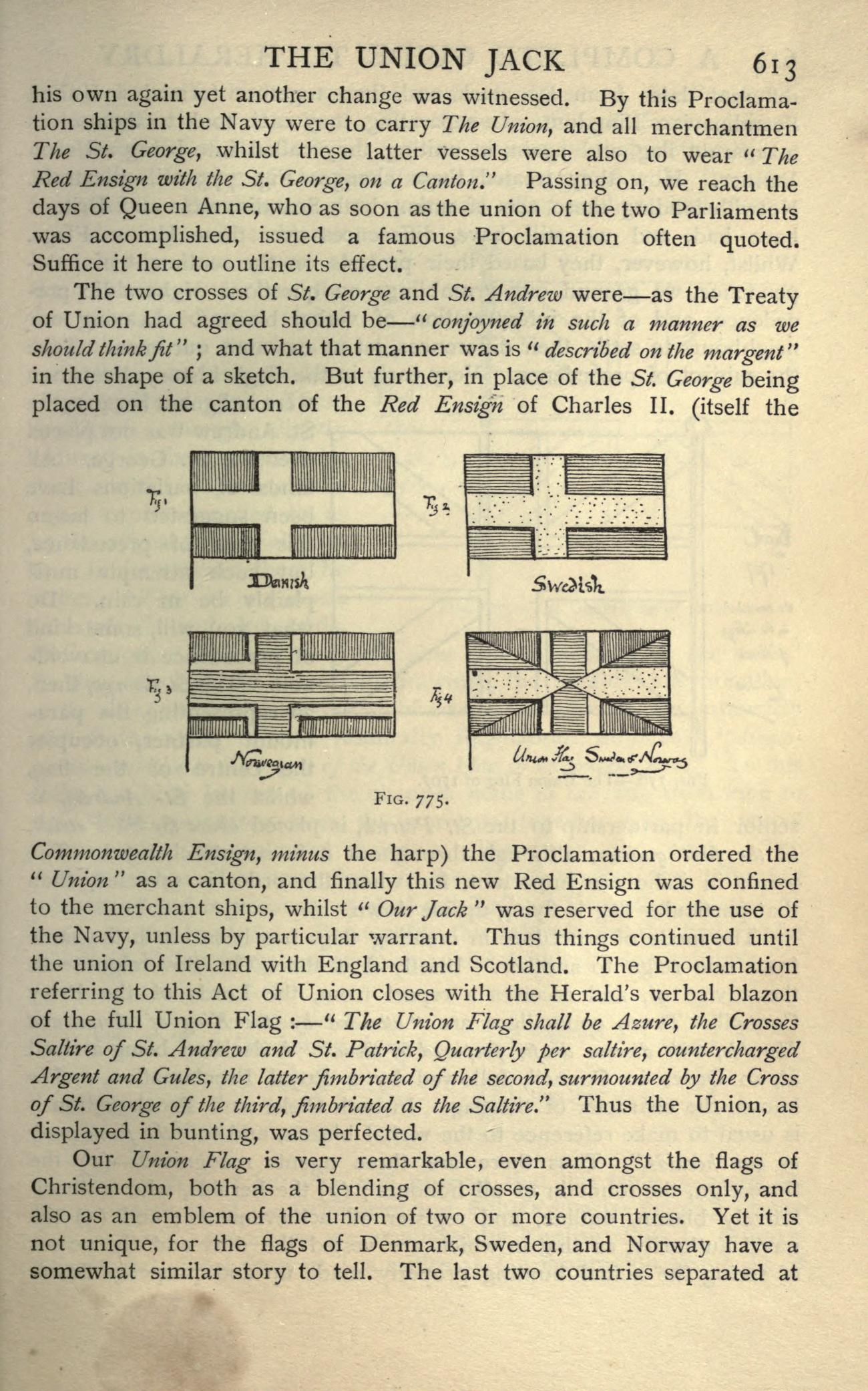Image of A Complete Guide To Heraldry 1909 Union Jack Pg613