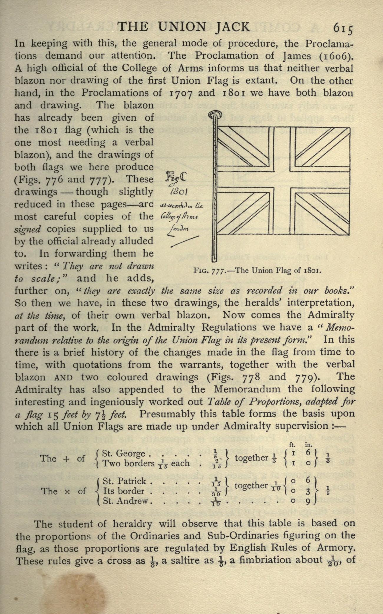 Image of A Complete Guide To Heraldry 1909 Union Jack Pg615